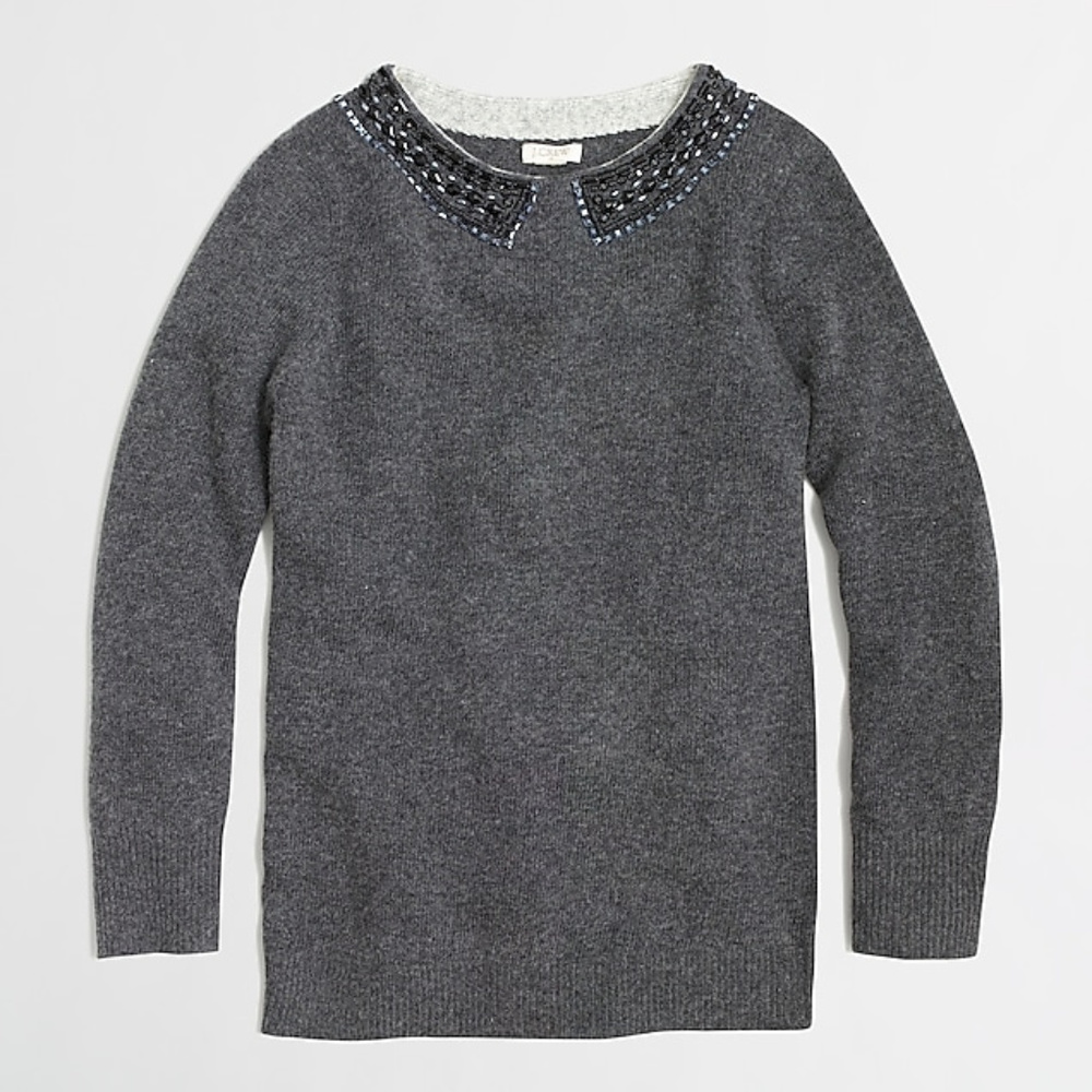 J. Crew Factory Embellished Sweater, small